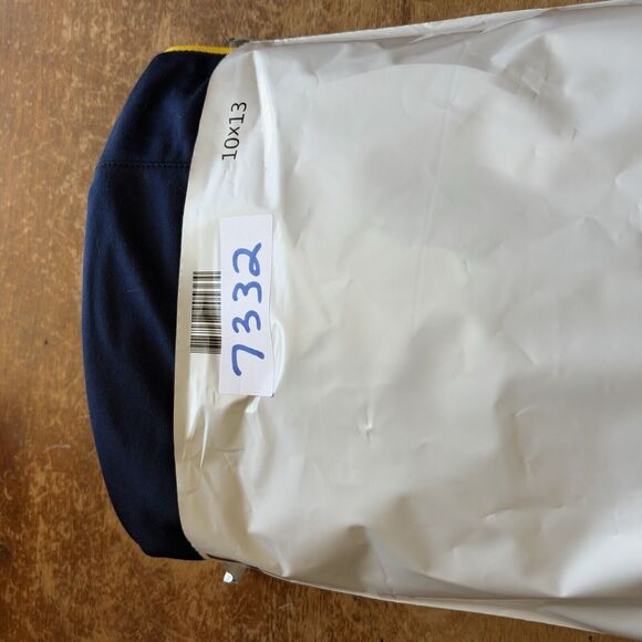 Vintage Nike Jacket Mens Large Blue Full Zip Spell Out Y2K‎ Track Yellow Trim - Picture 12 of 14